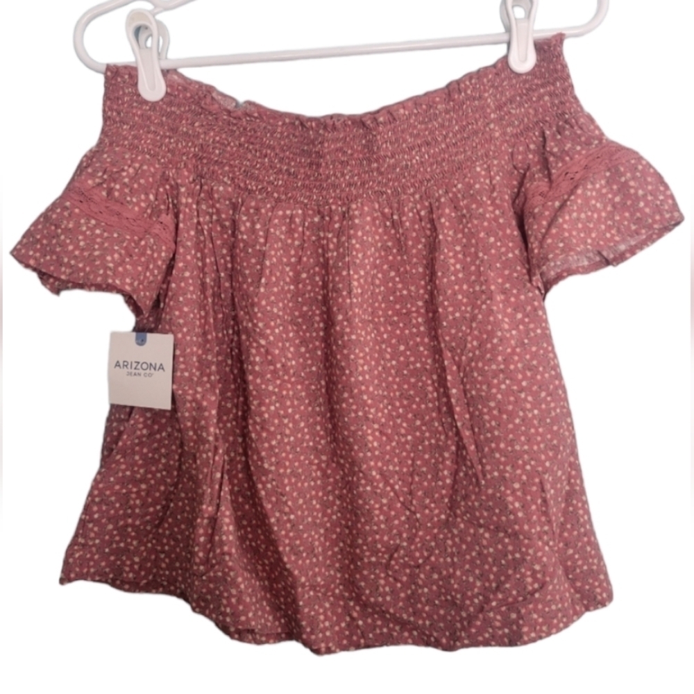 Arizona Floral Off Shoulder Top Pink